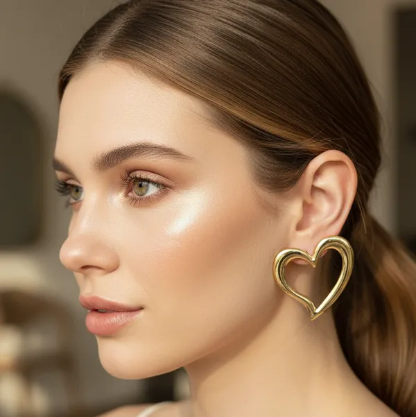 Golden_Anti-Tarnish_Open_Heart_Stud_Earrings