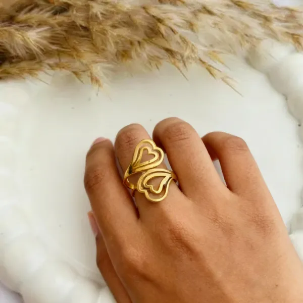 Golden_Twin_Heart_Adjustable_Anti-Tarnish_Ring