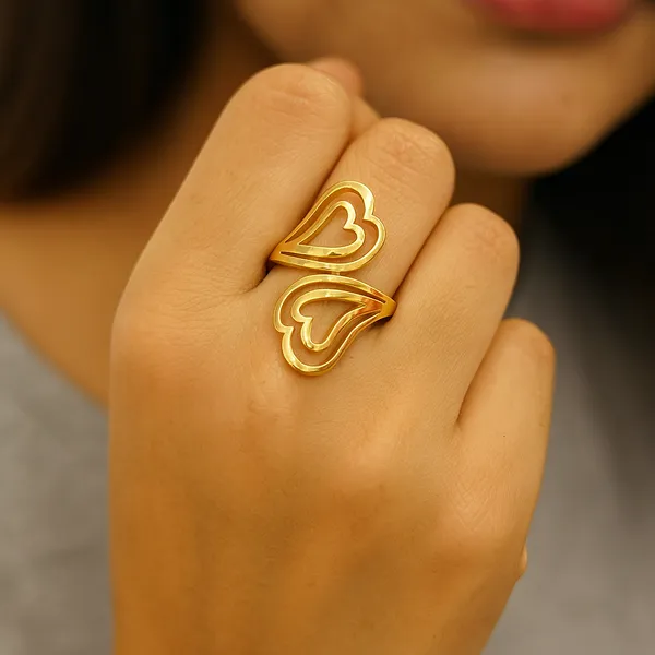 Golden_Twin_Heart_Adjustable_Anti-Tarnish_Ring