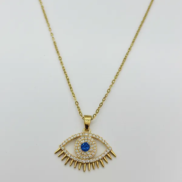 Golden_Evil_Eye_Sapphire_Pendant_Necklace