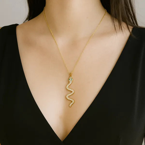 Golden_Serpent_Charm_Pendant_Necklace