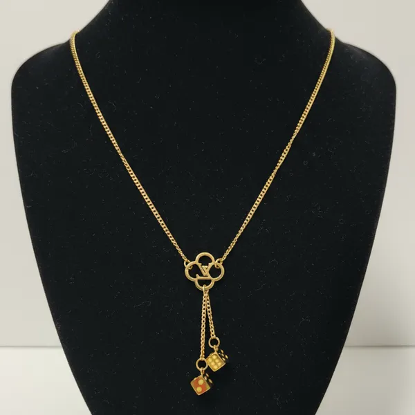 Golden_Dice_Charm_Clover_Necklace