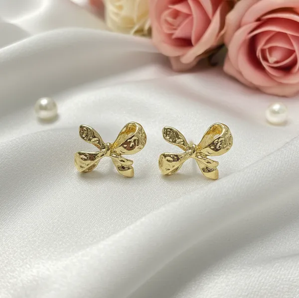 Golden_Anti-Tarnish_Bow_Stud_Earrings