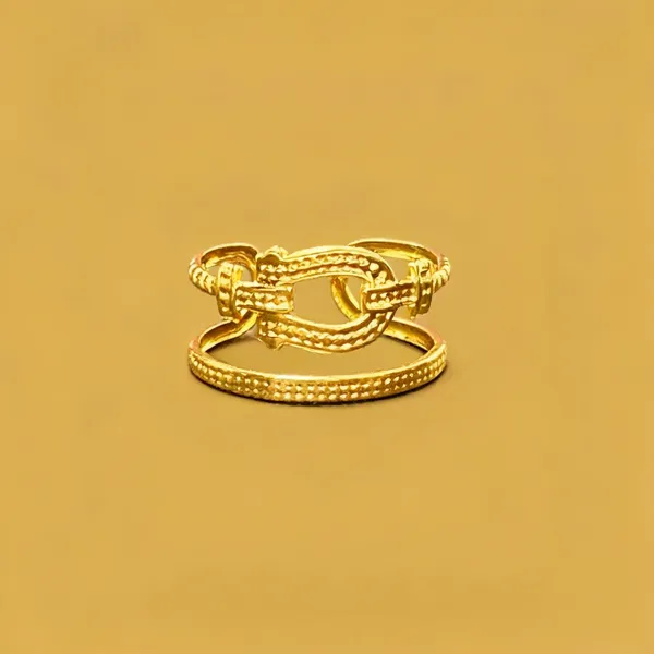 Golden_Textured_Chain-Link_Ring