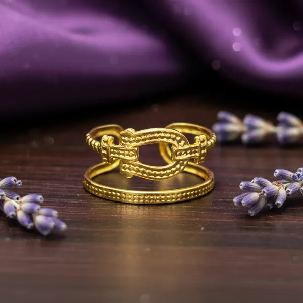 Golden_Textured_Chain-Link_Ring