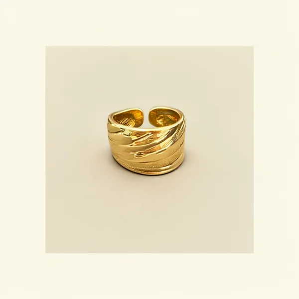 Golden_Textured_Adjustable_Band_Ring