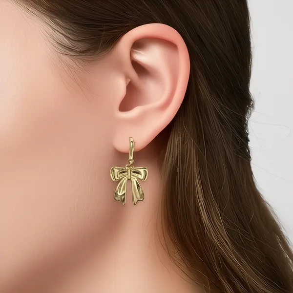 Gold-Plated_Graceful_Bow_Anti-Tarnish_Drop_Earrings