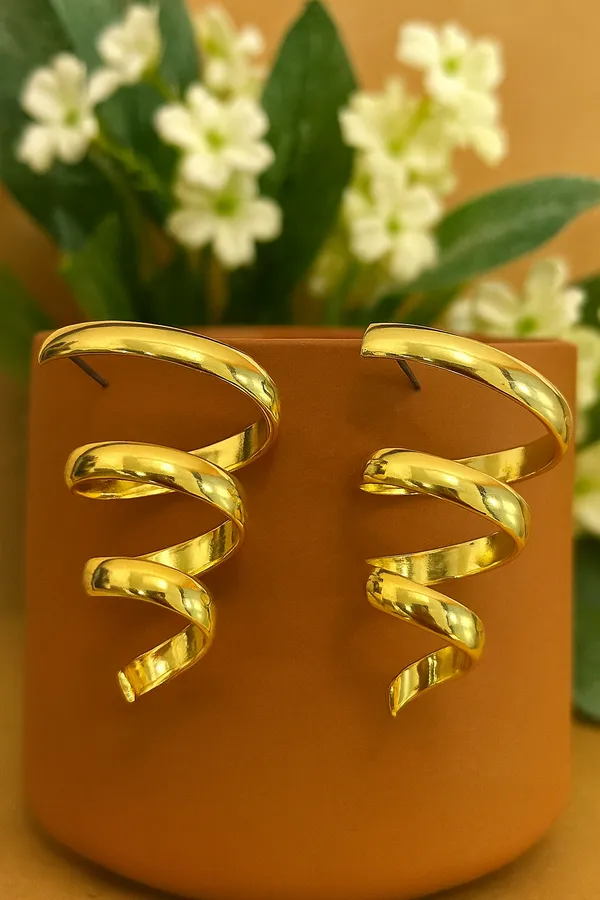 Anti-Tarnish_Spiral_Twist_Statement_Earring