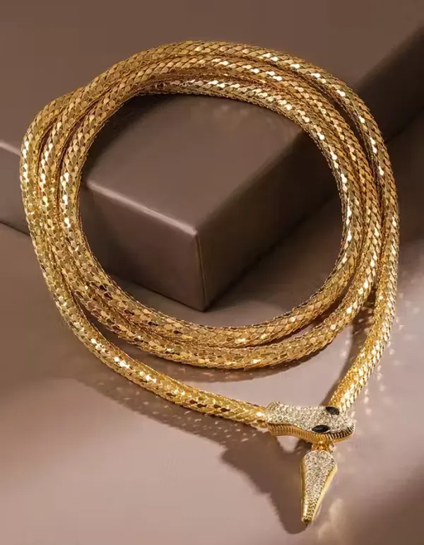 Luxe_Gold_Snake-Design_Lariat_Necklace