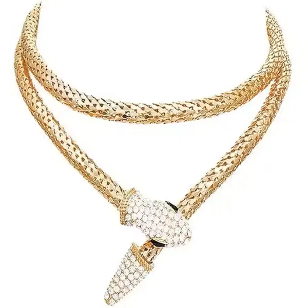 Luxe_Gold_Snake-Design_Lariat_Necklace