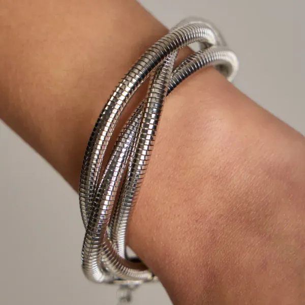Luxe_Silver_Snake_Chain_Multi-Layer_Bracelet