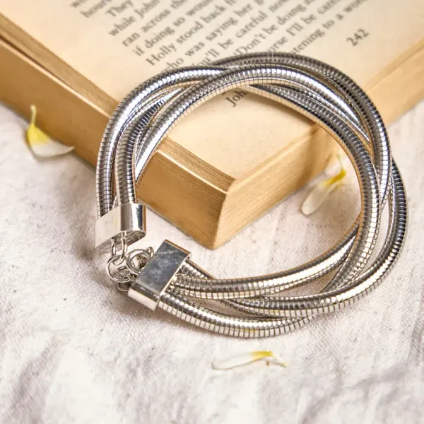 Luxe_Silver_Snake_Chain_Multi-Layer_Bracelet