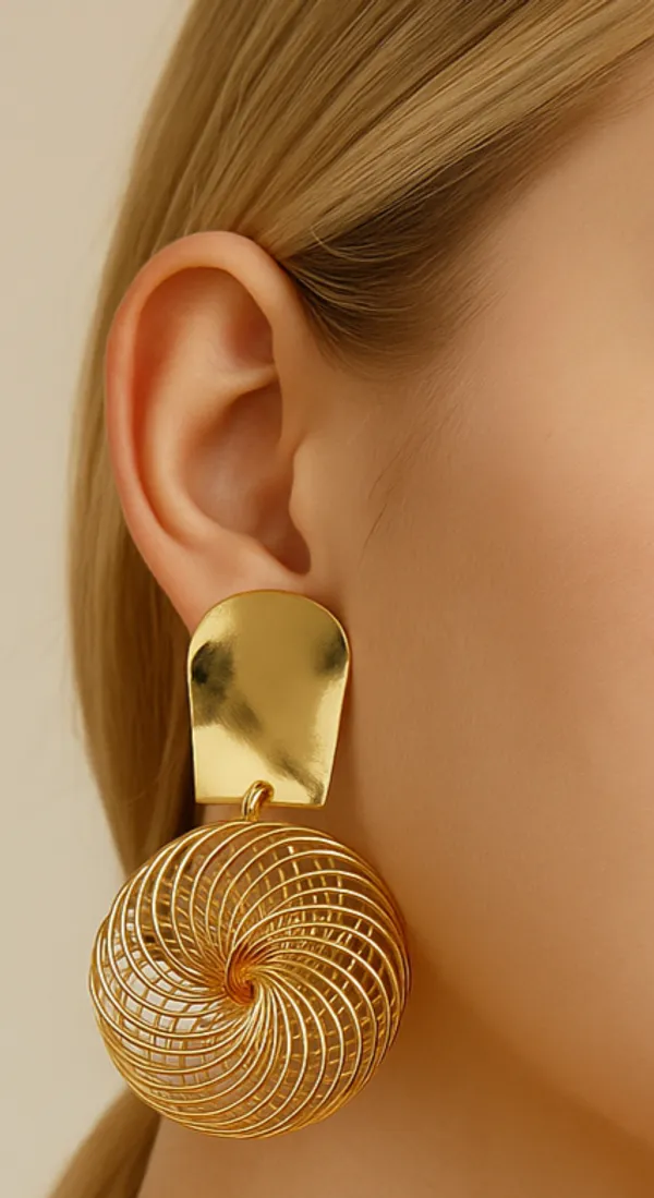 Anti-Tarnish_Golden_Infinity_Swirl_Statement_Earrings