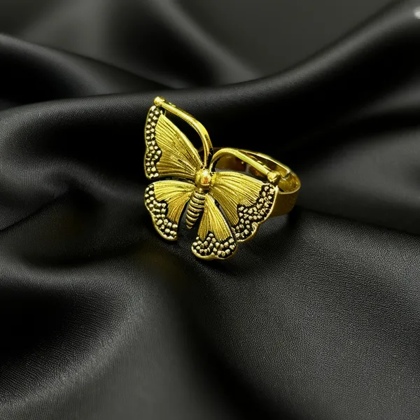 Golden_Butterfly_Adjustable_Ring