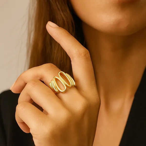 Golden_100_Abstract_Adjustable_Ring