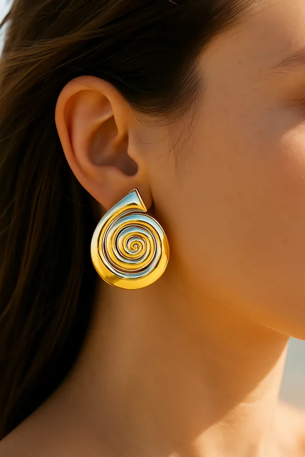 Anti-Tarnish_Aurora_Spiral_Statement_Earrings_Gold_Tone_Finish