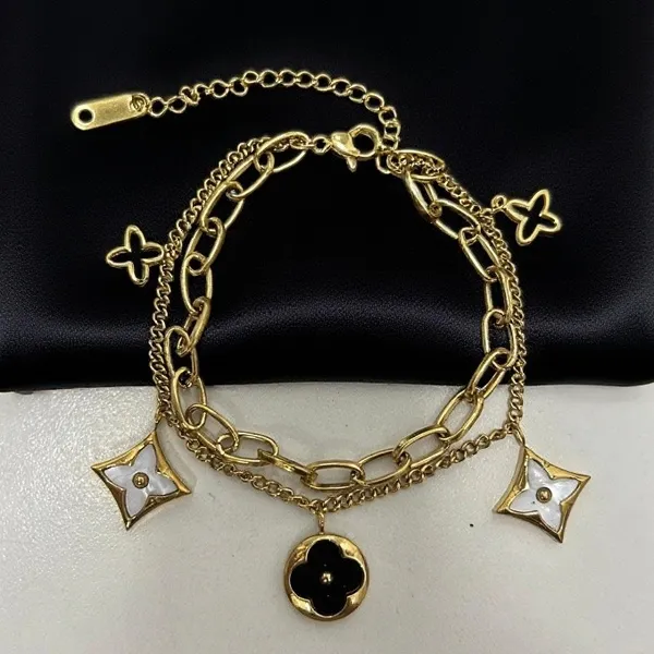 Golden_Dual_Chain_Charm_Bracelet_With_Enamel_Accents