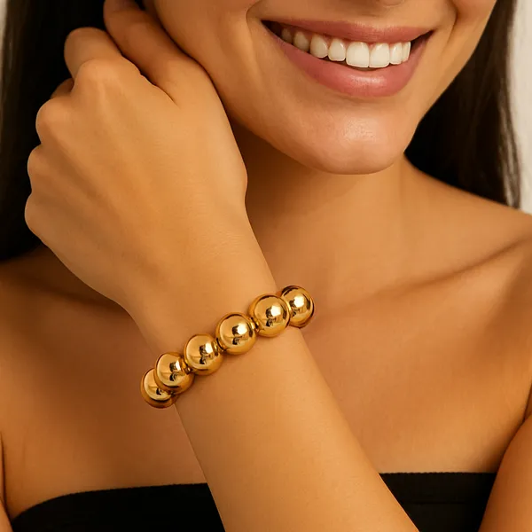 Anti-Tarnish_Beaded_Gold_Bracelet_Polished_Finish