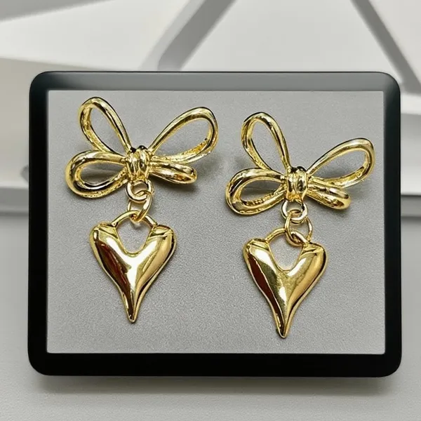 Golden_Anti-Tarnish_Bow_Heart_Drop_Earrings