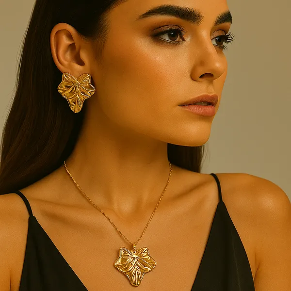 Golden_Leaf_Statement_Necklace_Set