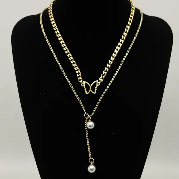 Golden_Butterfly_&_Pearl_Layered_Necklace