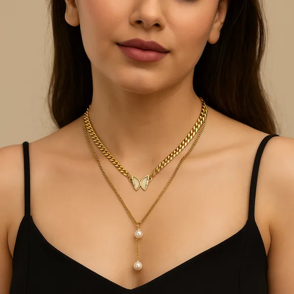 Golden_Butterfly_&_Pearl_Layered_Necklace