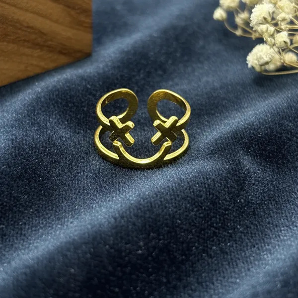 Golden_Twin_Cross_Adjustable_Anti-Tarnish_Ring