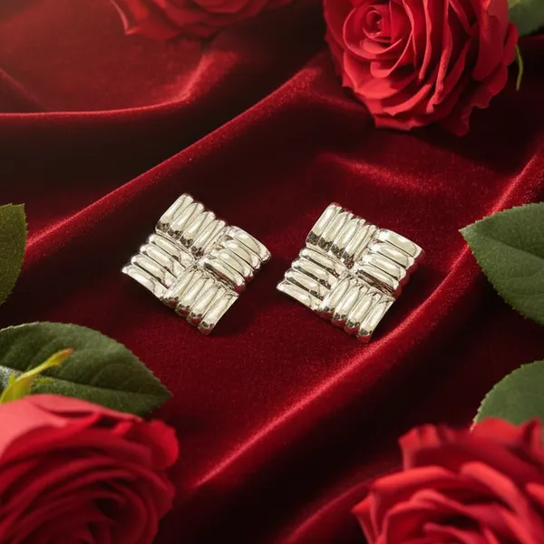 Silver_Chunky_Square_Statement_Earrings