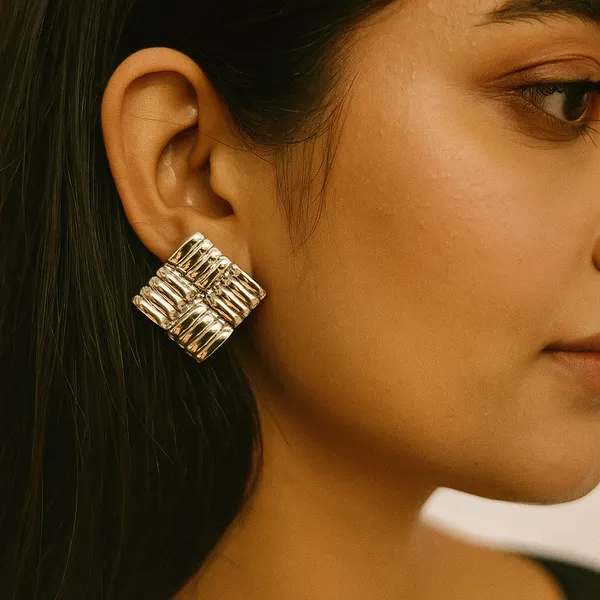 Silver_Chunky_Square_Statement_Earrings