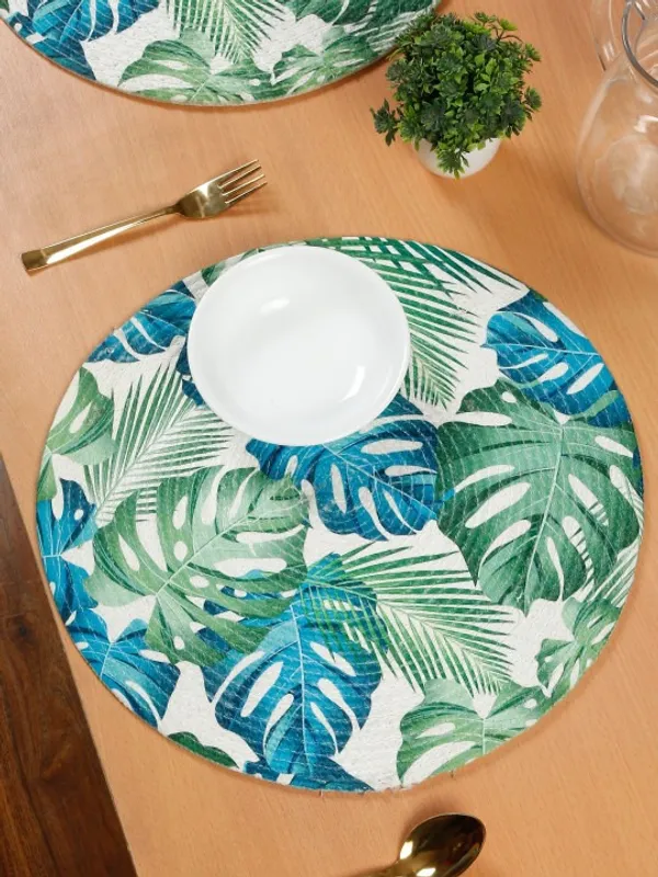 White_&_Blue_Printed_Pure_Cotton_Table_Placemats_(14_X_14_Inch)