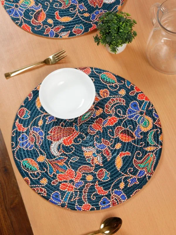 Navy_&_Orange_Printed_Pure_Cotton_Table_Placemats_(14_X_14_Inch)