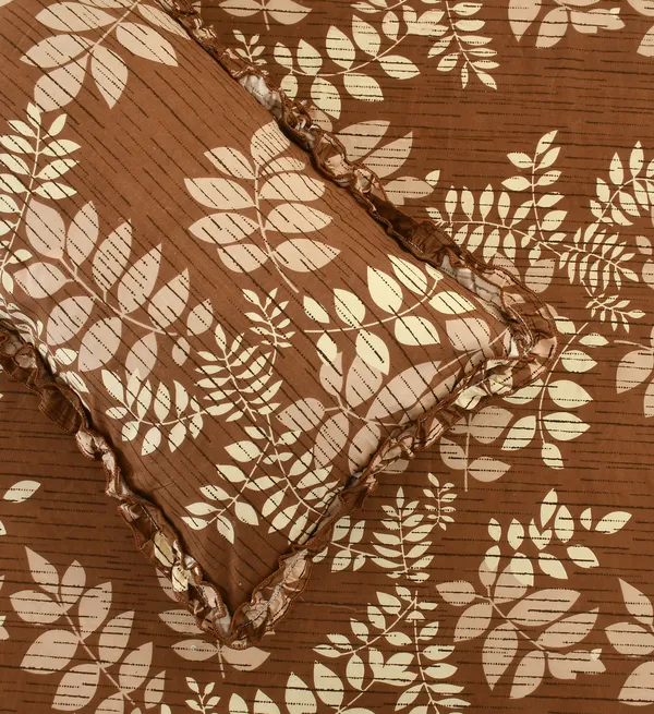 Brown_Cotton_Luxurious_5_Piece_Bedsheet_Set_(1_King_Size_Flat_Bedsheet,_2_Decorative_Frill_Pillow_Covers_&_2_Decorative_Frill_Square_Shaped_Cushion_Covers_With_Fillers)