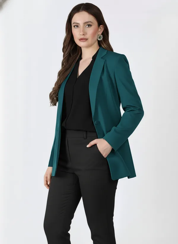 Bottle_Green_Formal_Single_Breasted_Blazer_For_Women