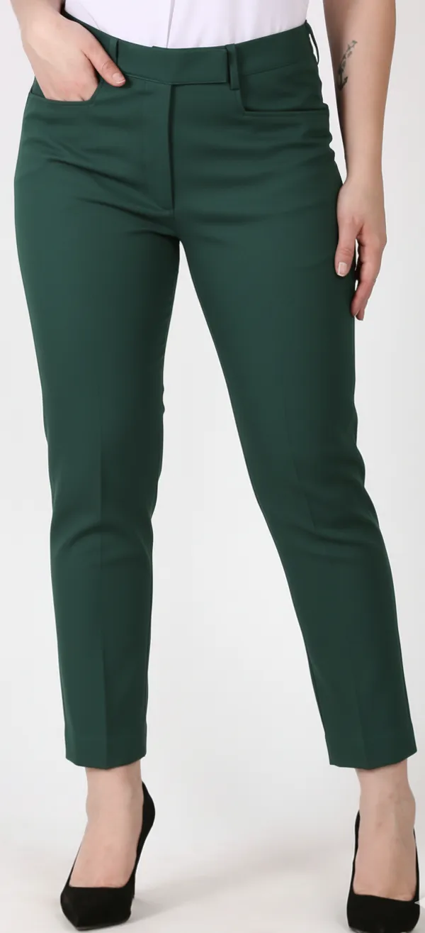 Bottle_Green_Formal_Slim_Fit_Trouser_For_Women