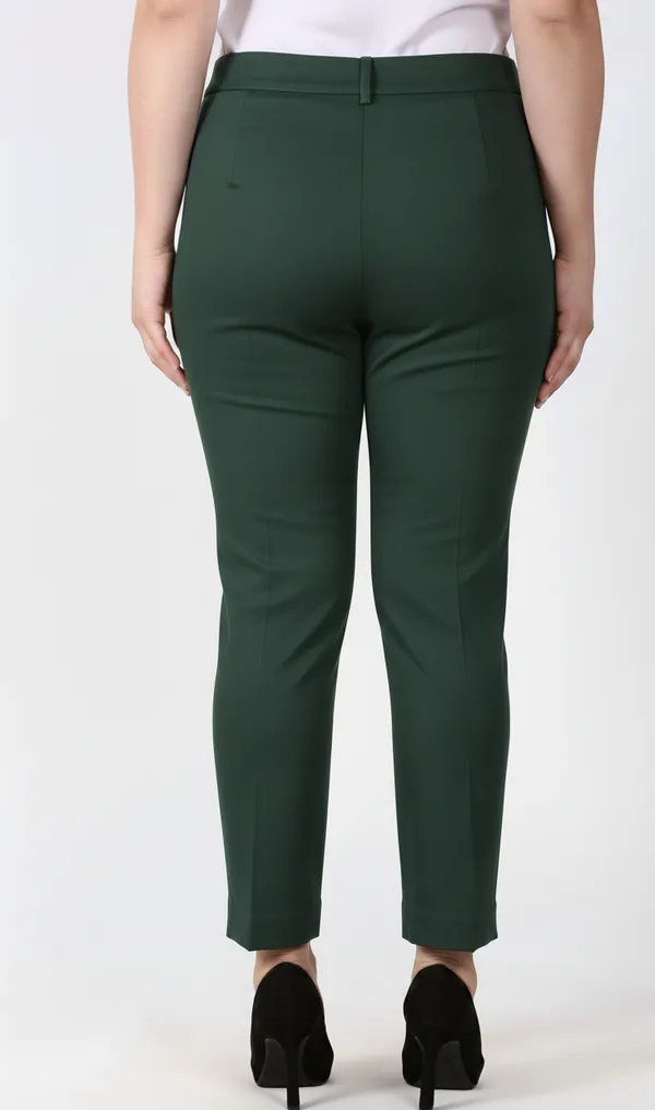 Bottle_Green_Formal_Slim_Fit_Trouser_For_Women