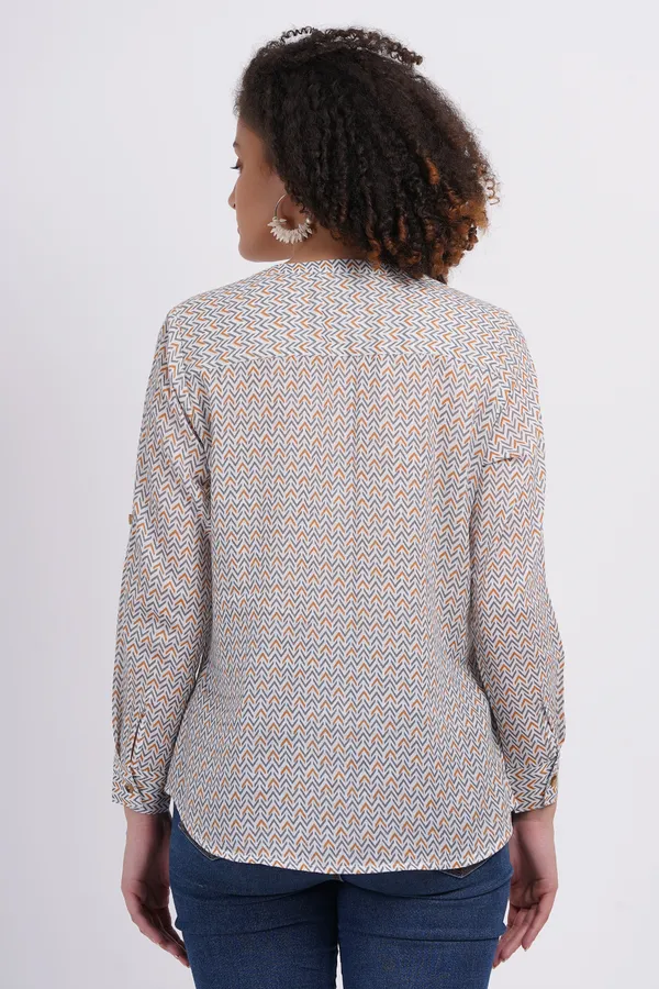 Cream_Printed_Women_Shirt