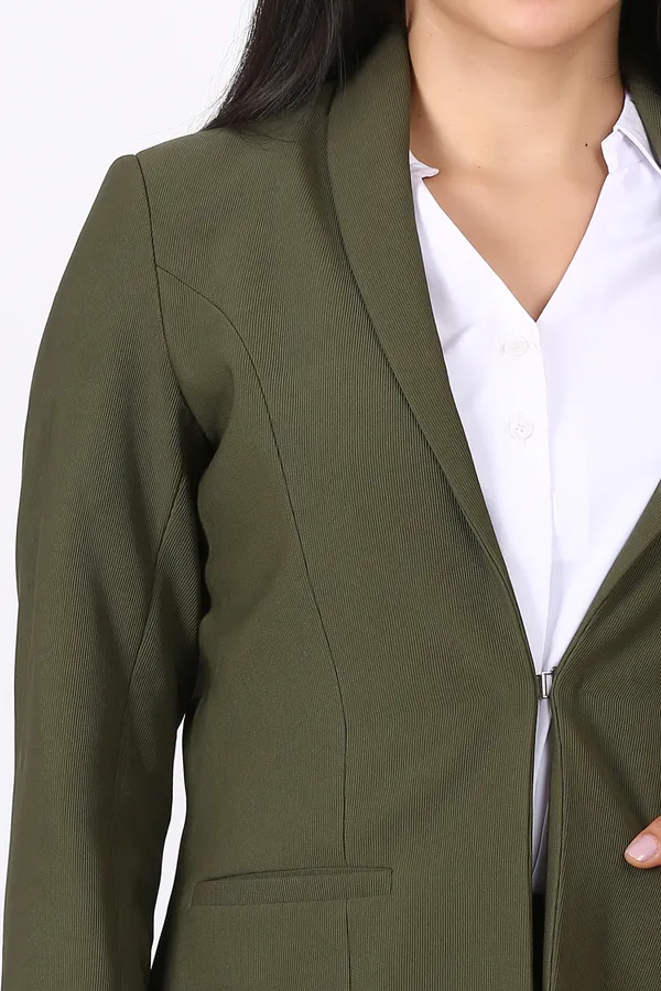 Dark_Green_Formal_Pant_suit_open_front_Blazer_with_Black_Pant_Solid_Women_Suit