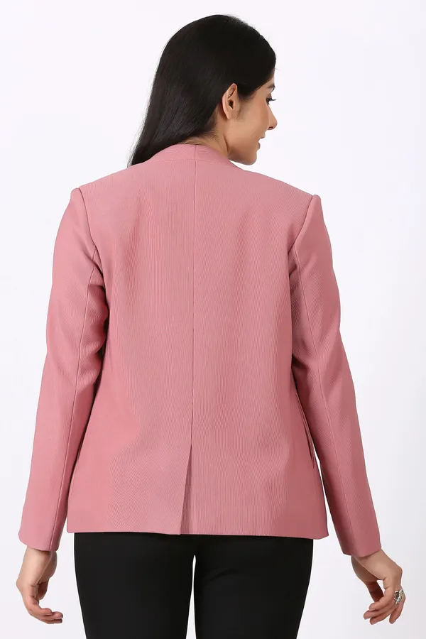 Pink_Hosiery_Casual_Single_Breasted_Blazer_For_Women
