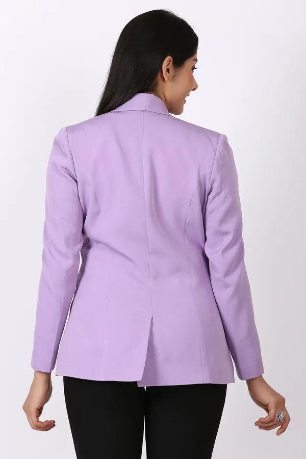 Purple_Polyester_Blend_Formal_Single_Breasted_Blazer_For_Women