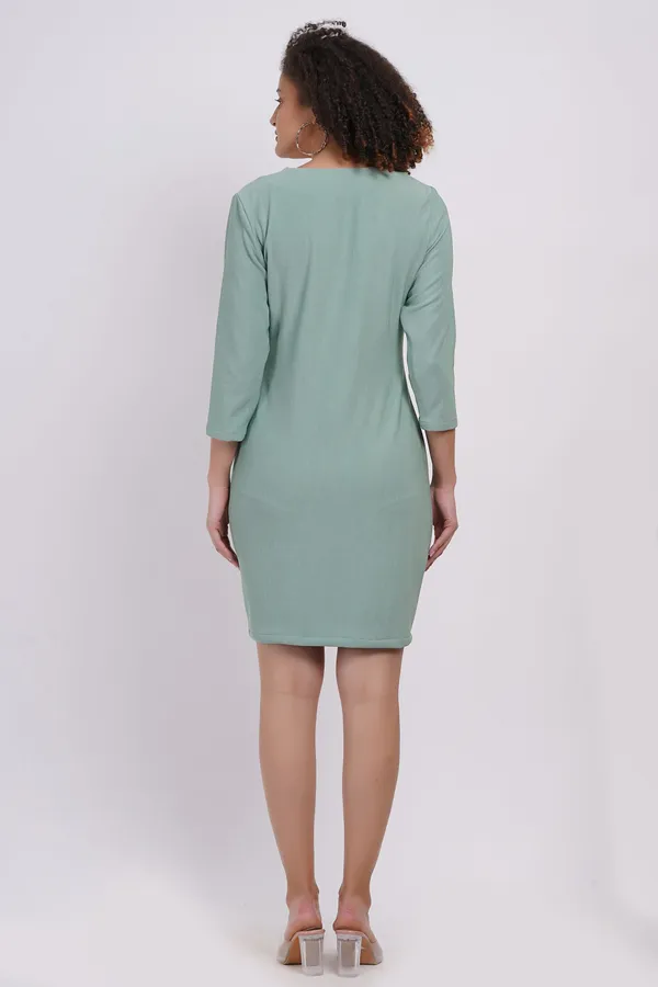 Light_Green_Cotton_Blend_Casual_Self_Design_Wrap_Dress_For_Women