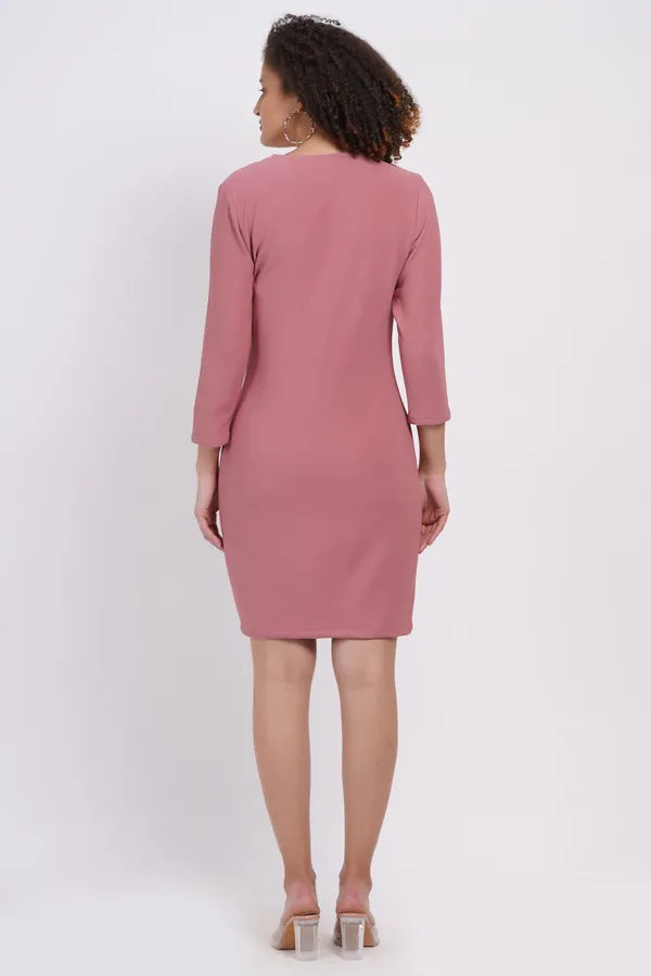 Pink_Cotton_Blend_Casual_Solid_Wrap_Dress_For_Women