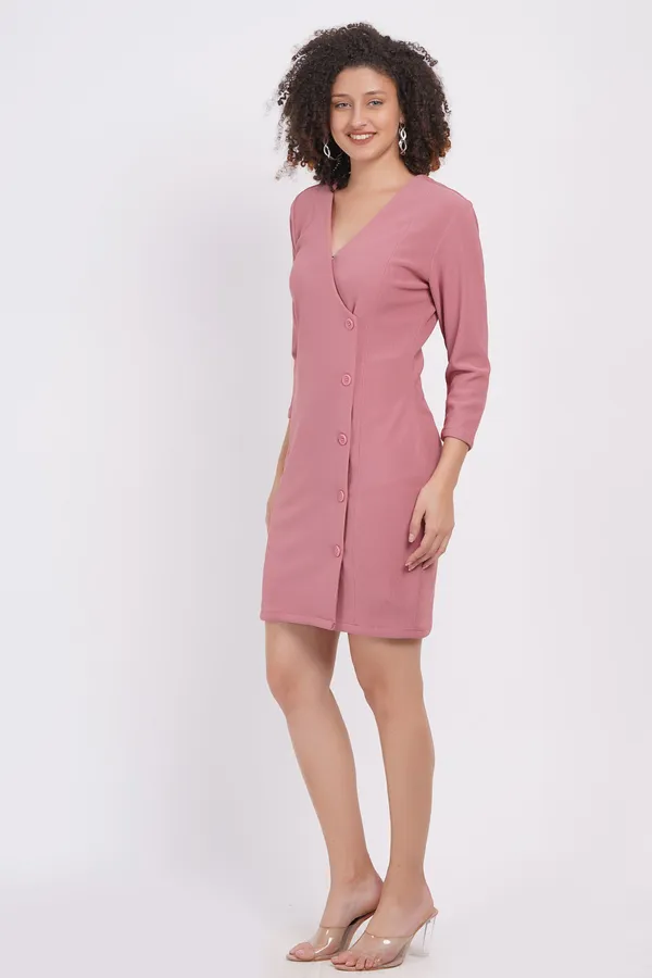Pink_Cotton_Blend_Casual_Solid_Wrap_Dress_For_Women