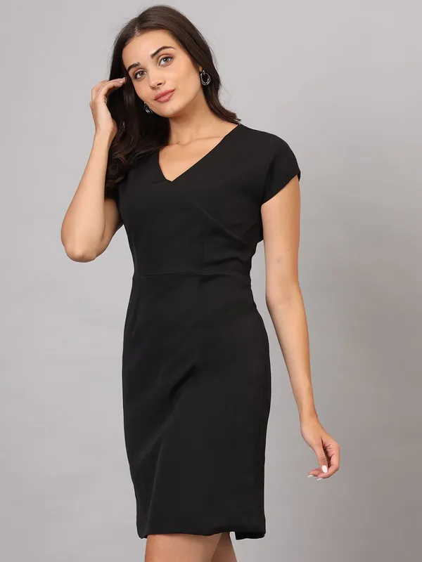 Black_Lycra_Blend_Party_Solid_Asymmetric_Dress_For_Women