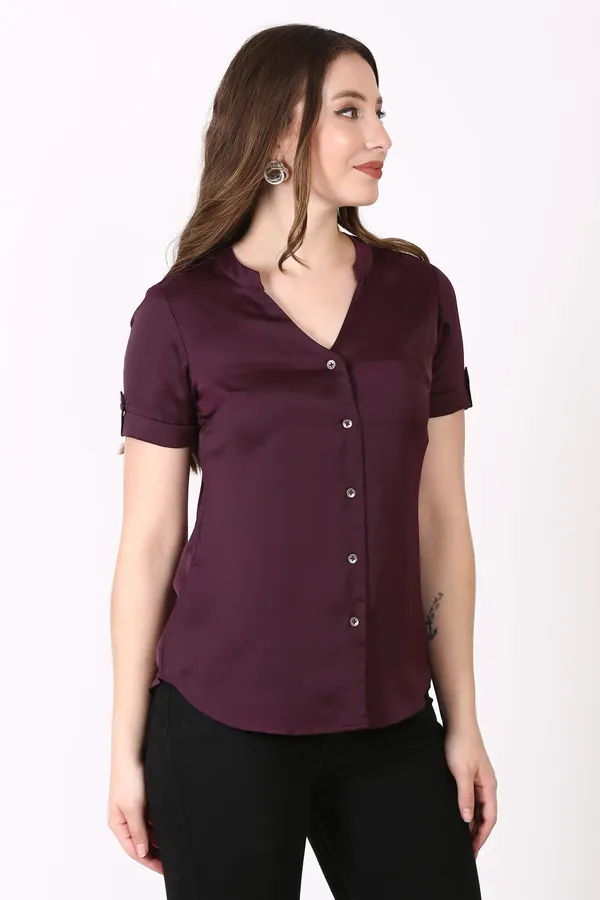 Purple_Cotton_Blend_Casual_Solid_Shirt_For_Women