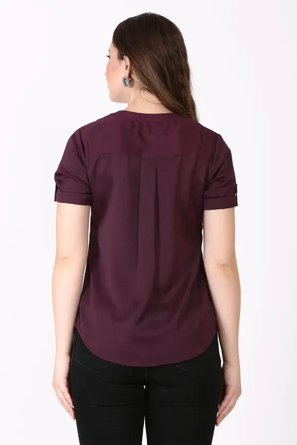 Purple_Cotton_Blend_Casual_Solid_Shirt_For_Women