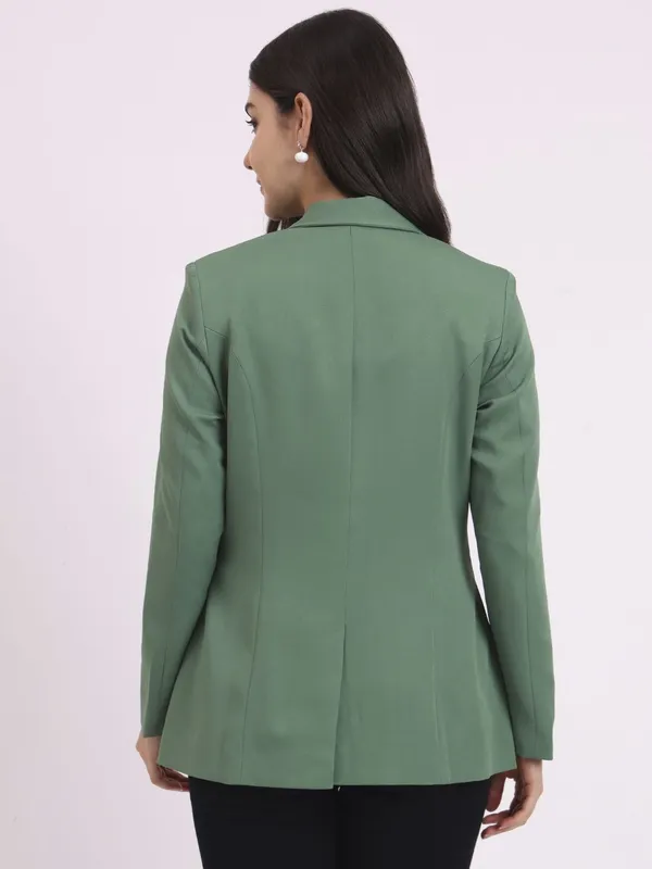 Green_Formal_Single_Breasted_Blazer_For_Women