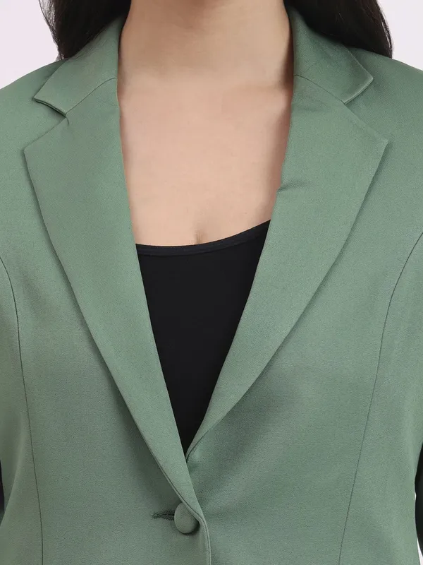 Green_Formal_Single_Breasted_Blazer_For_Women