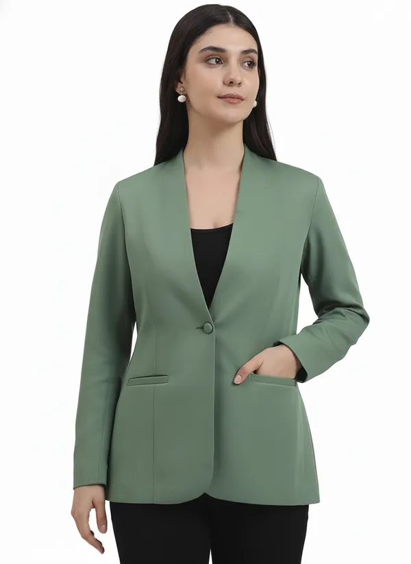 Green_Lapel_less_Women_Blazer