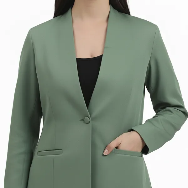 Green_women_Blazer_Pant_set