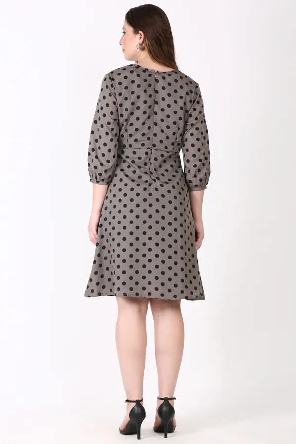 Grey_Crepe_Party_Polka_Print_A-Line_Dress_For_Women